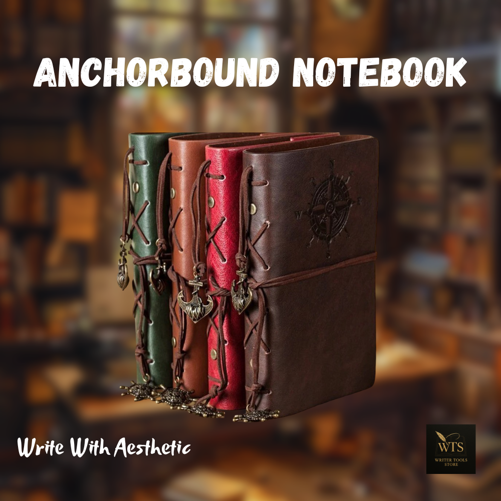 A retro-style A5 leather spiral notebook designed for journaling, sketching, and capturing your adventures in style